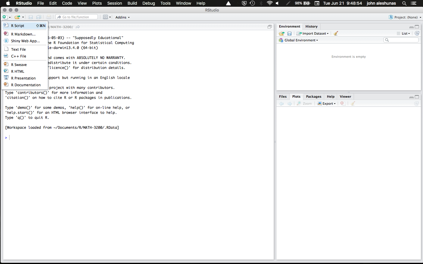 1. Scripts & Projects – R Tutorials
